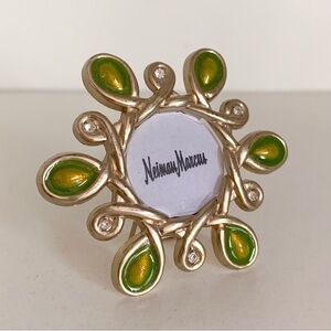 Jay strongwater crystal and enamel frame pin